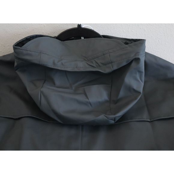 RAINS 12020 Unisex Sz XS Slate Gray Long Waterproof Jacket - Picture 5 of 9